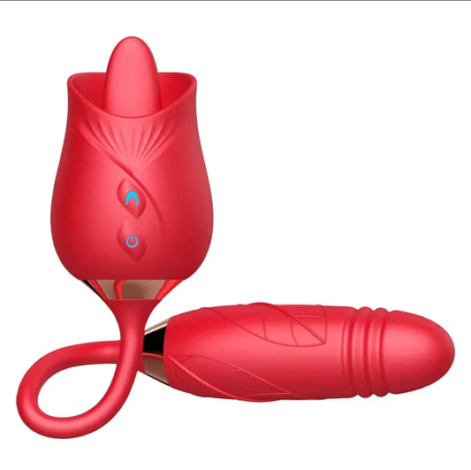 Rose Tongue Vibrator Plug